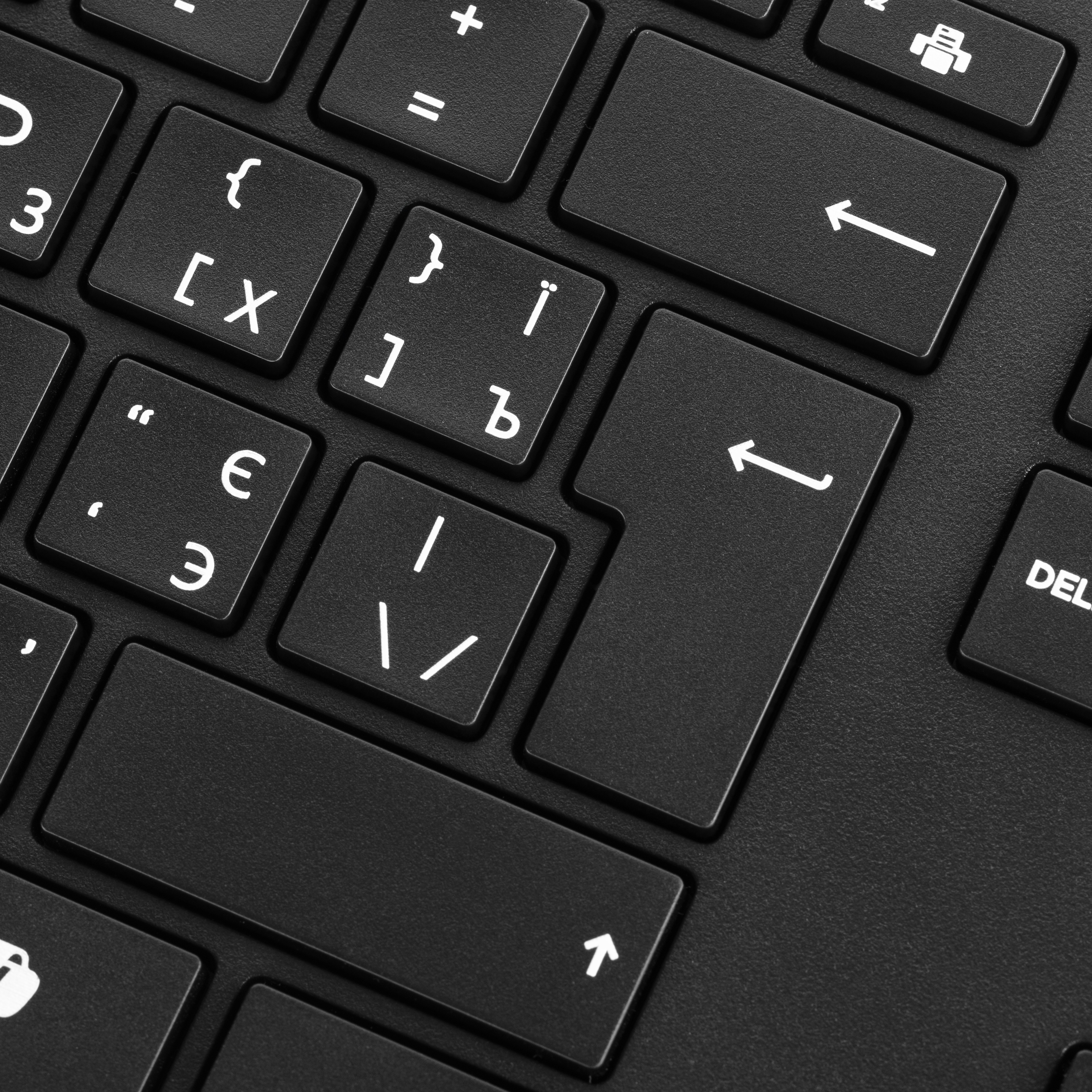 Клавиатура мембранная НР 320K, 109key, EN/UK, Black (9SR37UT) фото 6