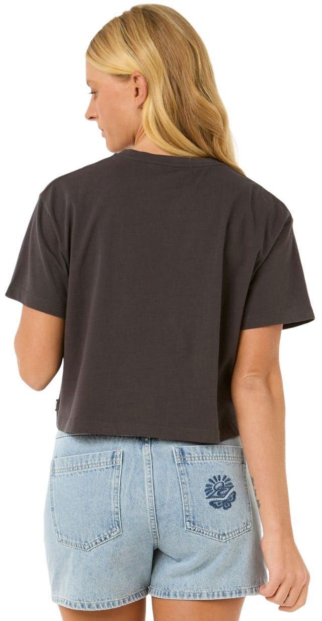 Футболка женская Rip Curl La Paloma Crop Tee 0FHWTE_8264 S черная фото 2