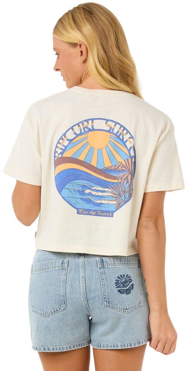 Футболка женская Rip Curl Sun & Sea Crop Tee 0FBWTE_3021 S молочная фото 2