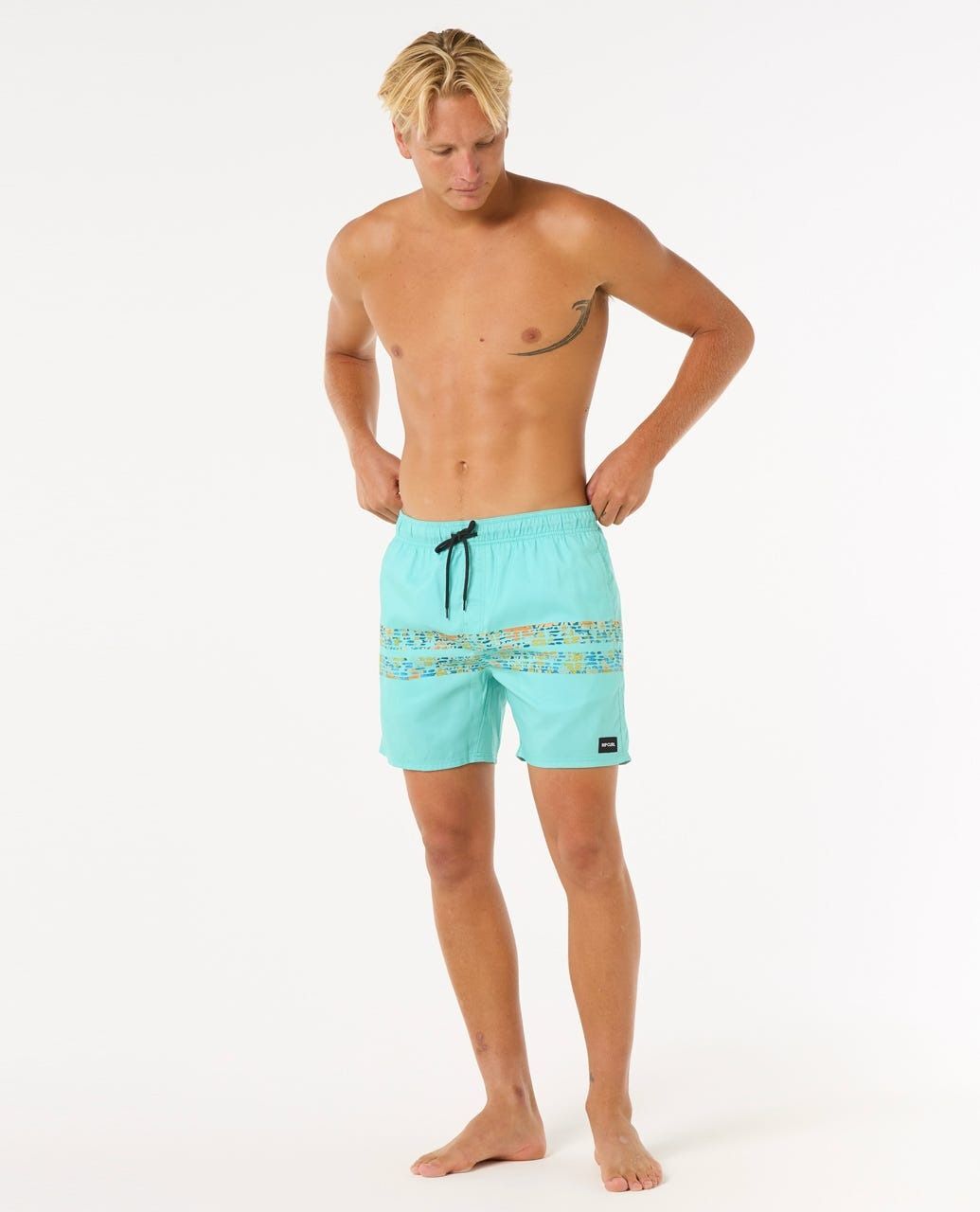 Шорты пляжные мужские Rip Curl Framed Volley Update 0BAMBO_0046 M голубые фото 