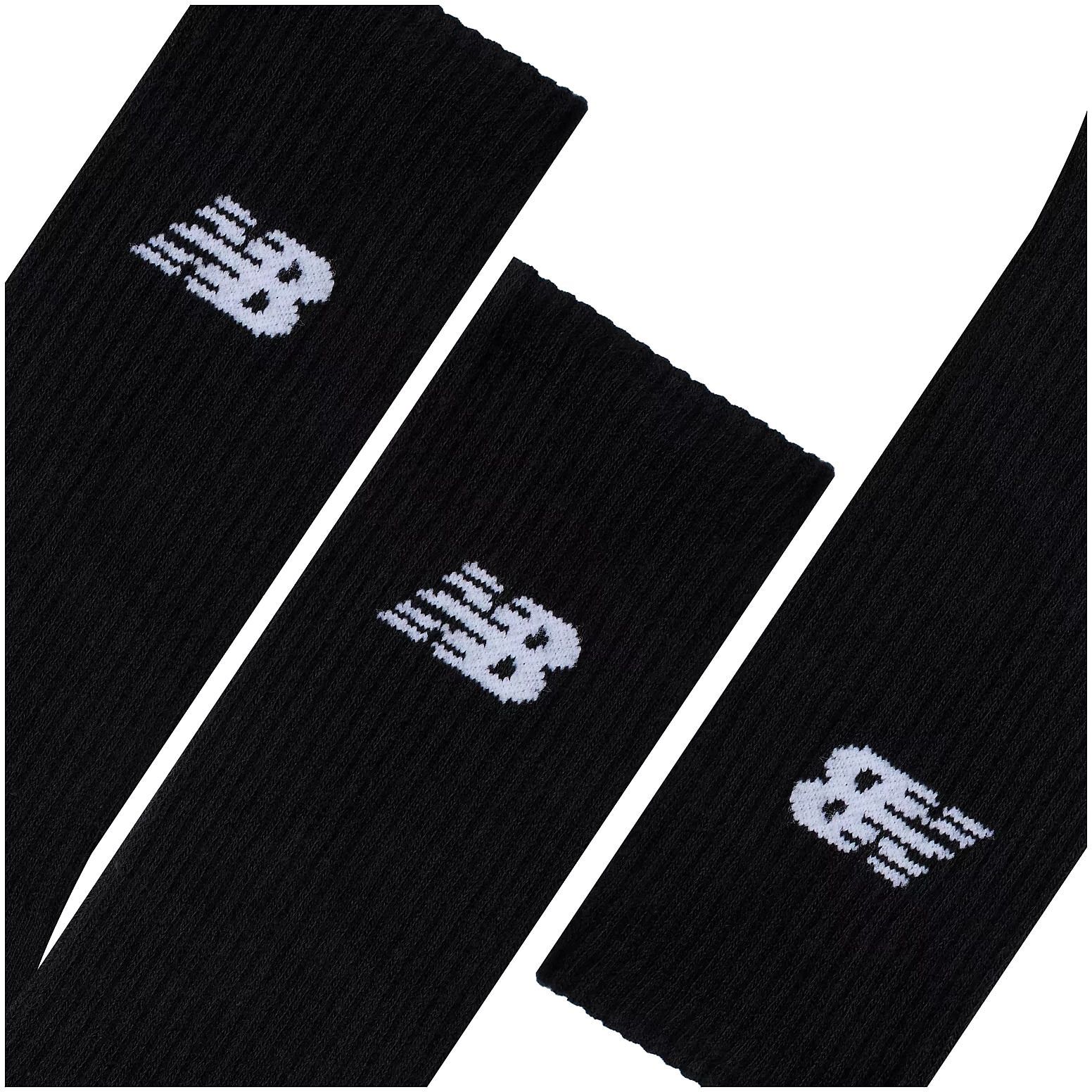 Носки New Balance Everyday Crew 3 Pairs LAS51293BK L черные фото 3