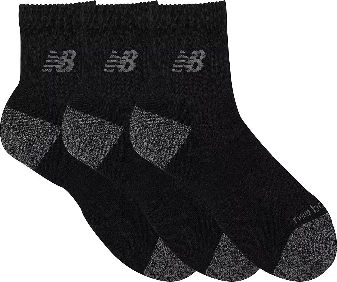 Носки New Balance Active Quarter 3 Pack LAS35204BK L черные фото 3