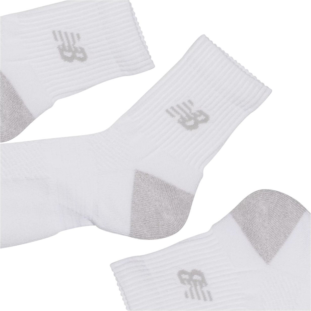 Носки New Balance Active Quarter 3 Pack LAS35204WT L белые фото 4