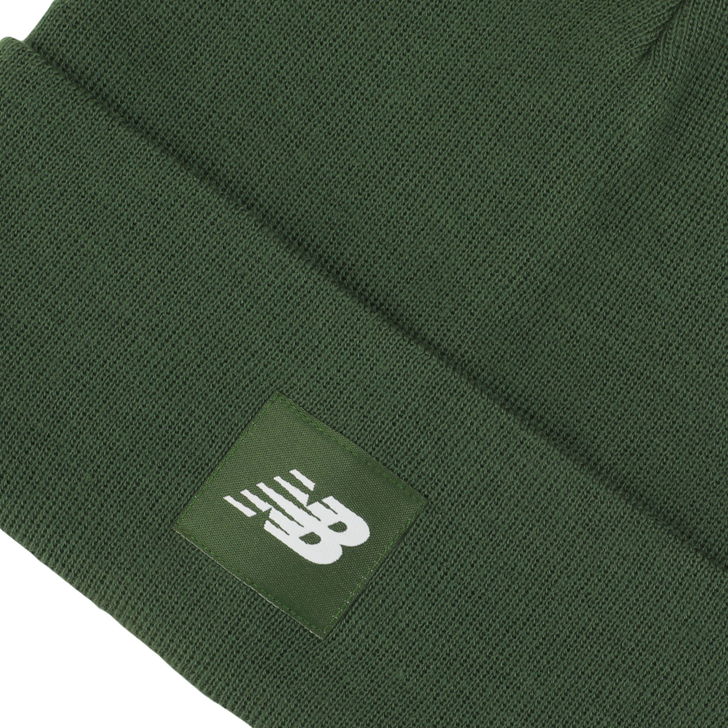 Шапка New Balance Cuffed Beanie Flying NB Logo LAH13034DAE зеленафото