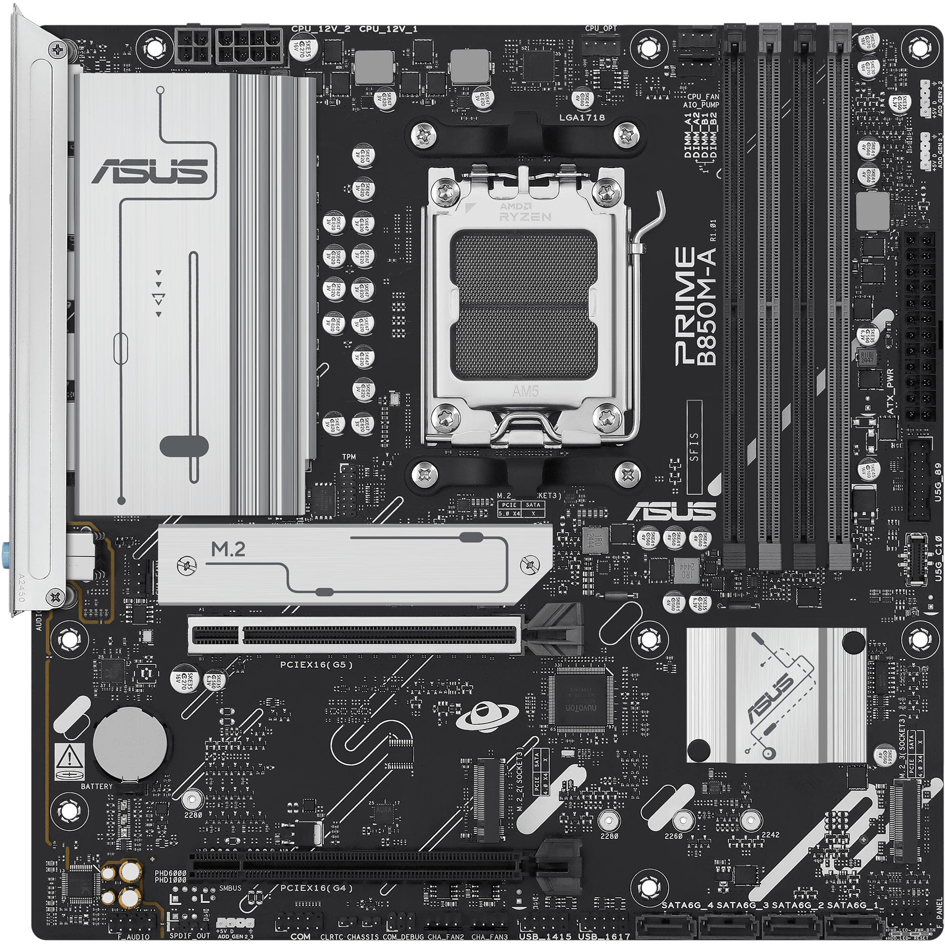 Материнcкая плата ASUS PRIME B850M-A-CSM (90MB1LQ0-M0EAYC) фото 2