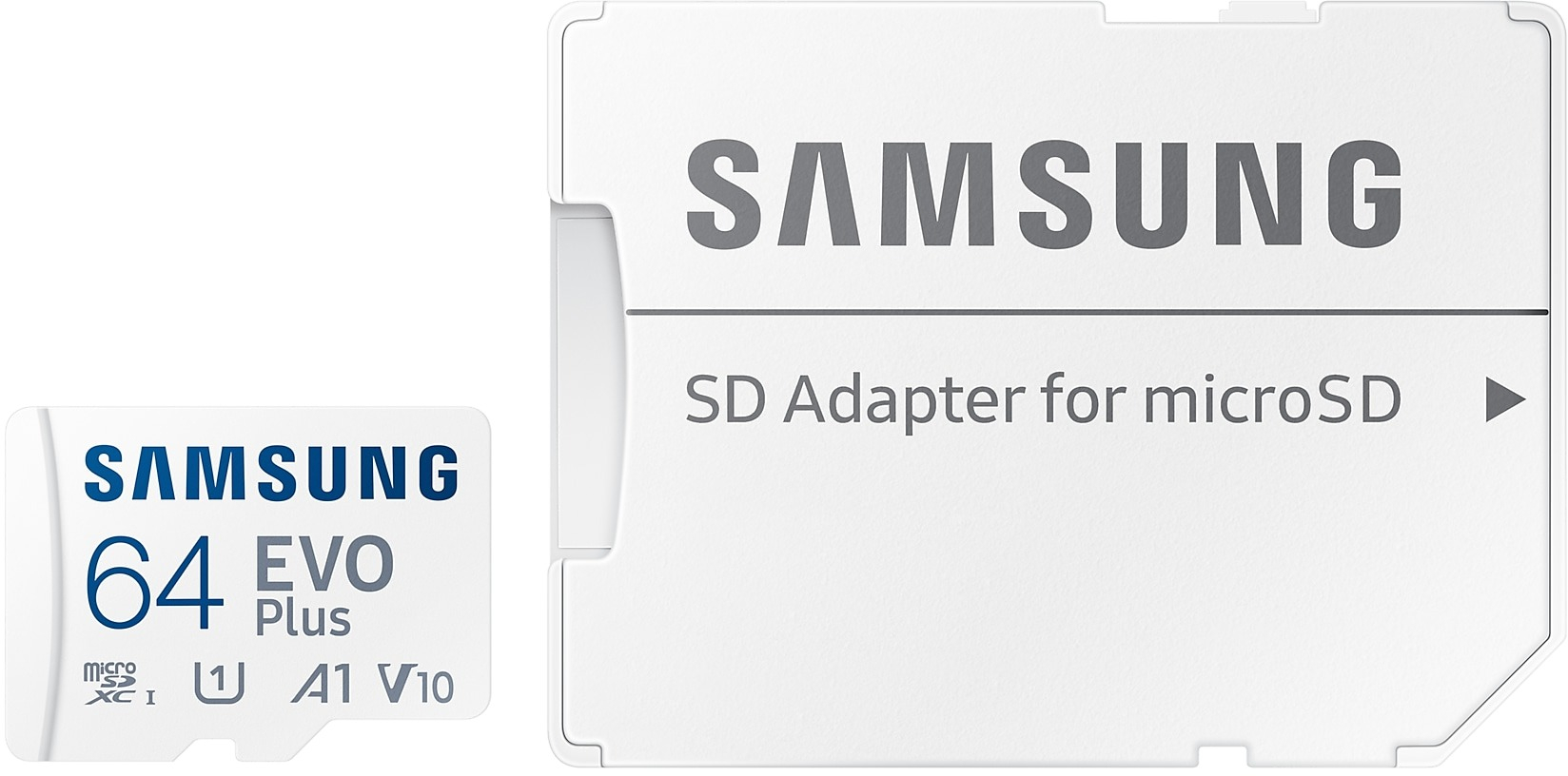 Карта памяти Samsung microSDXC 64GB C10 UHS-I R130MB/s Evo Plus + SD (MB-MC64SA/EU) фото 7