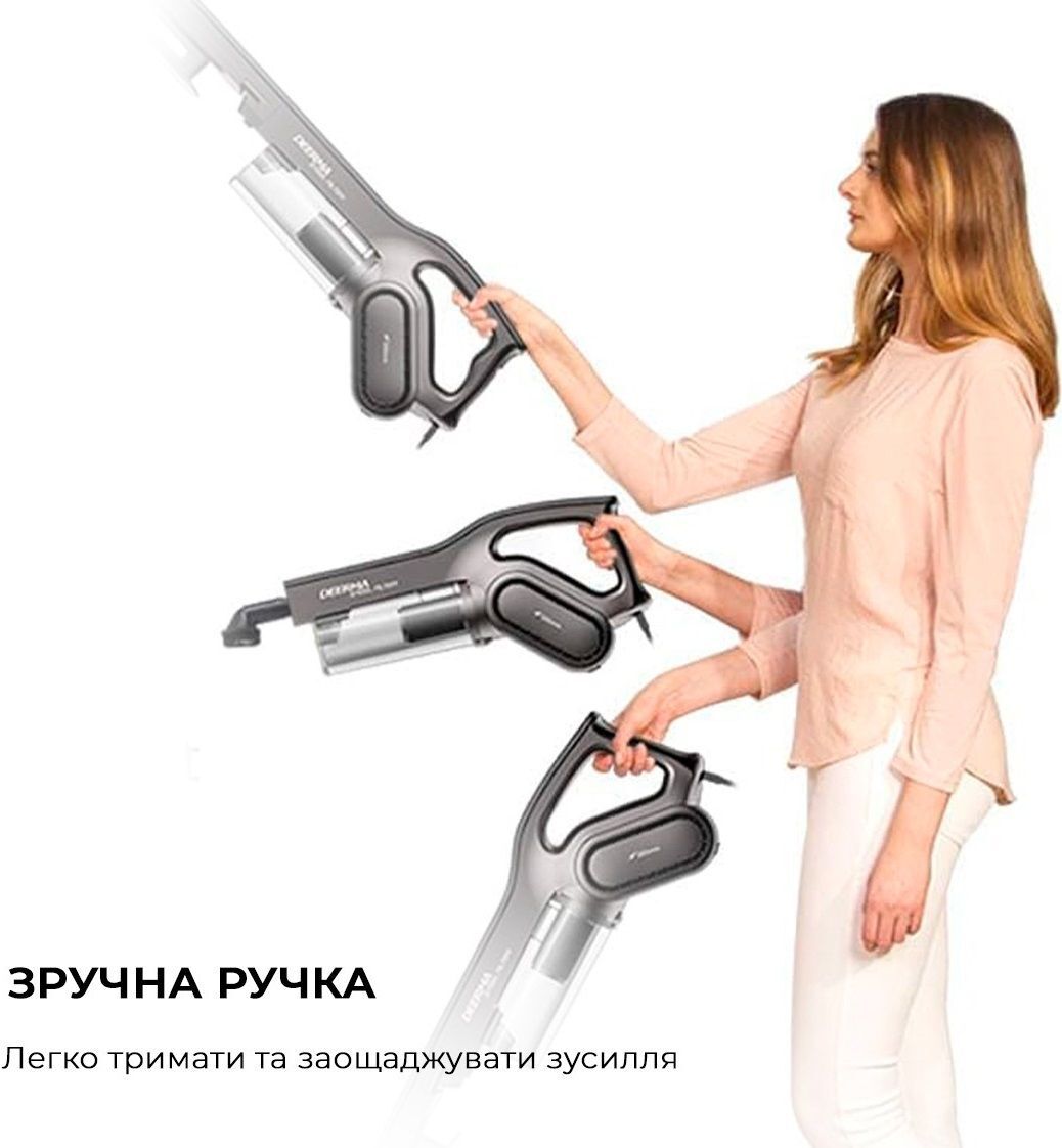 Пилосос Deerma Stick Vacuum Cleaner Cord Gray (DX700S)фото