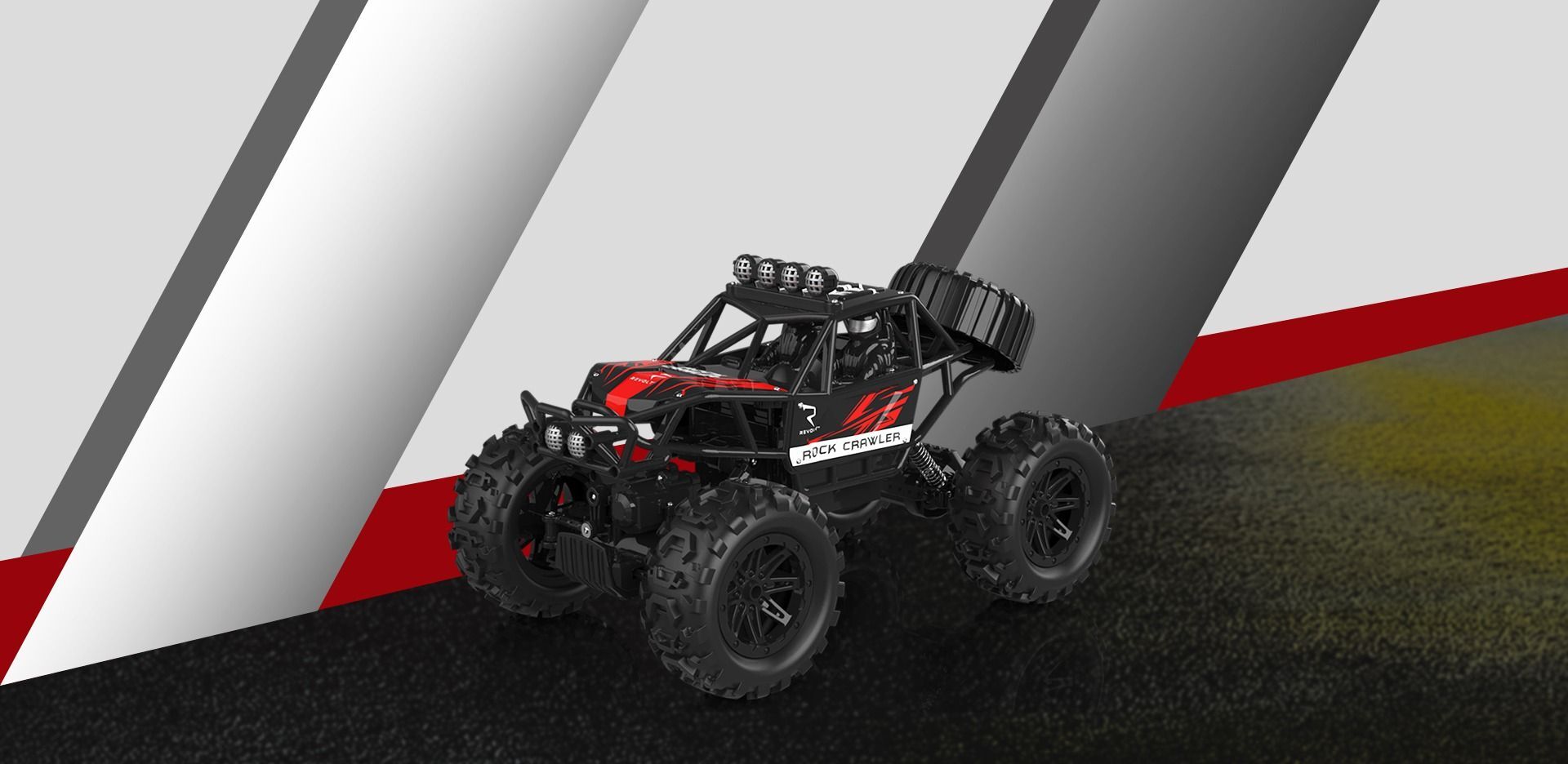 Машинка Revolt на р/к "Rock Crawler 4x4", светящиеся фары (TG1021) фото 