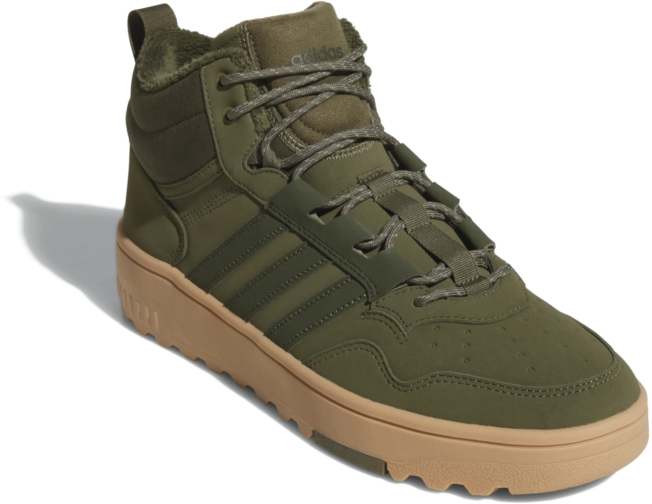 Ботинки Adidas Hoops 4.0 Mid Winterized JQ5363 44 2/3 (10 UK) оливковые фото 3