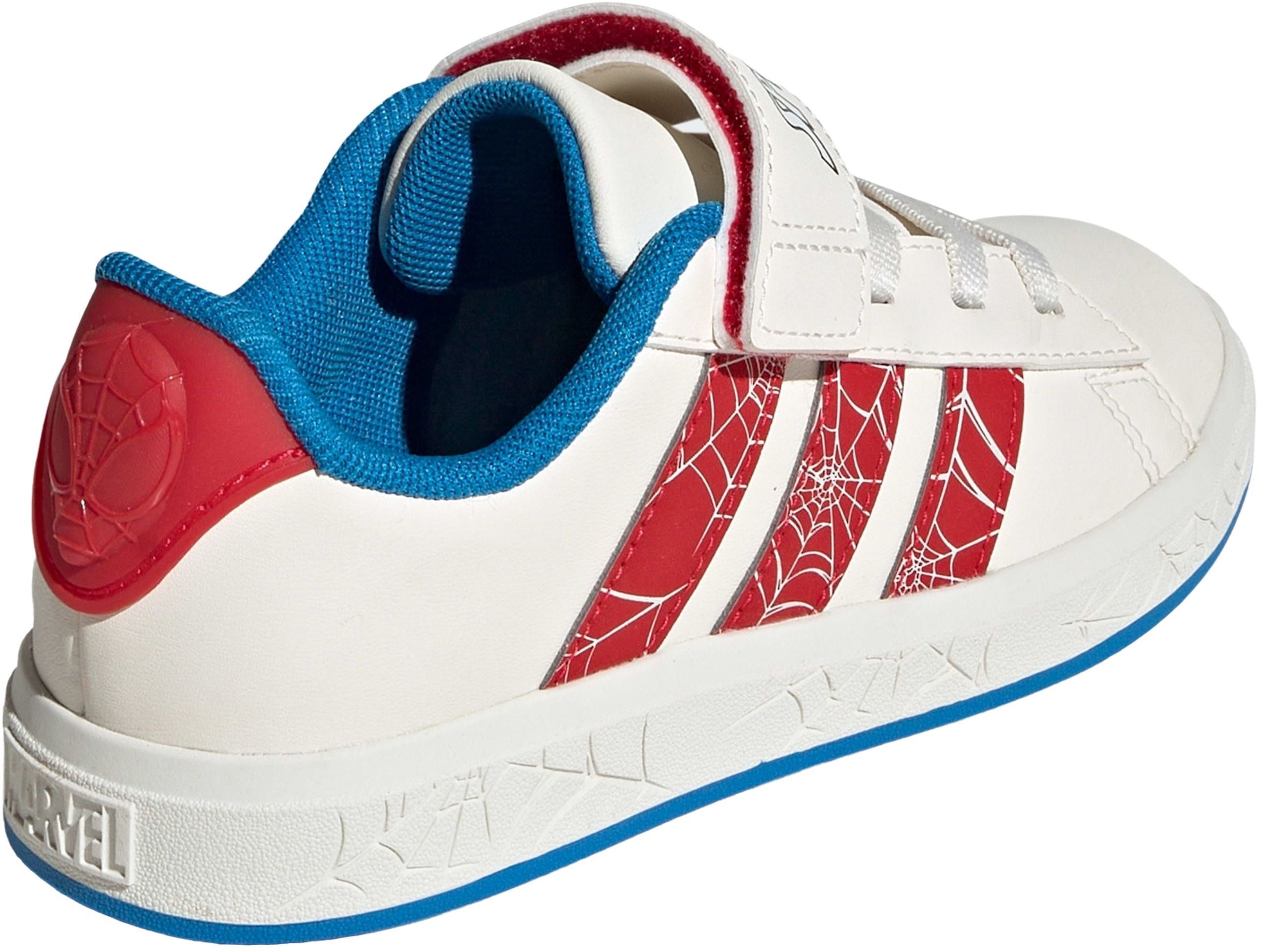 Кеды детские Adidas Grand Court Spider-Man EL K JS0778 32 (13.5K) белые фото 