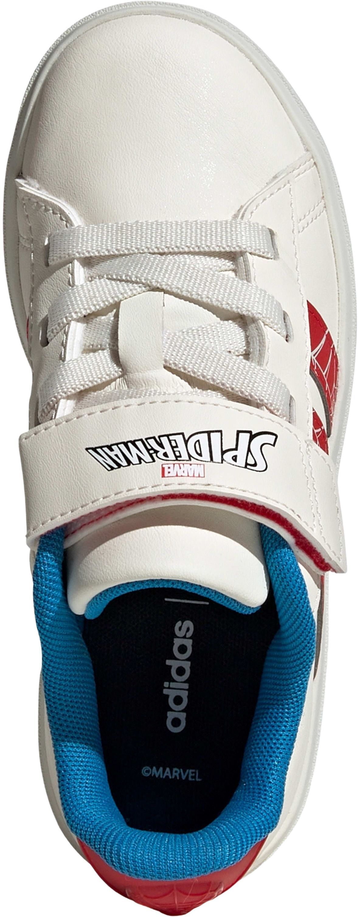 Кеды детские Adidas Grand Court Spider-Man EL K JS0778 35 (2.5) белые фото 