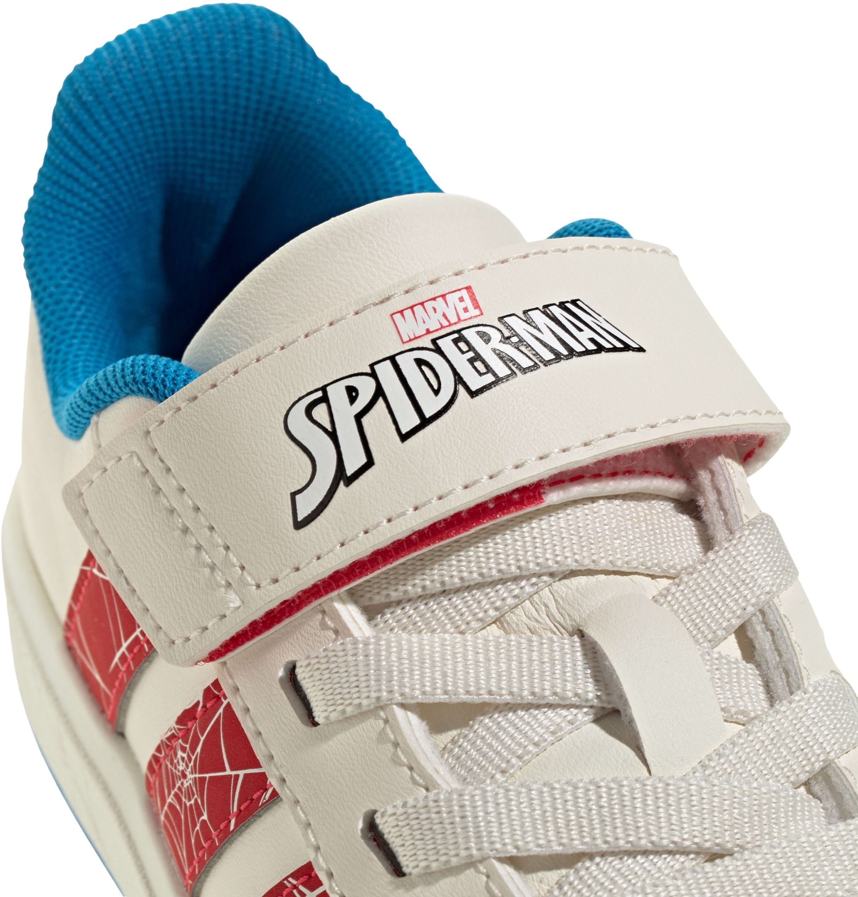 Кеды детские Adidas Grand Court Spider-Man EL K JS0778 35 (2.5) белые фото 