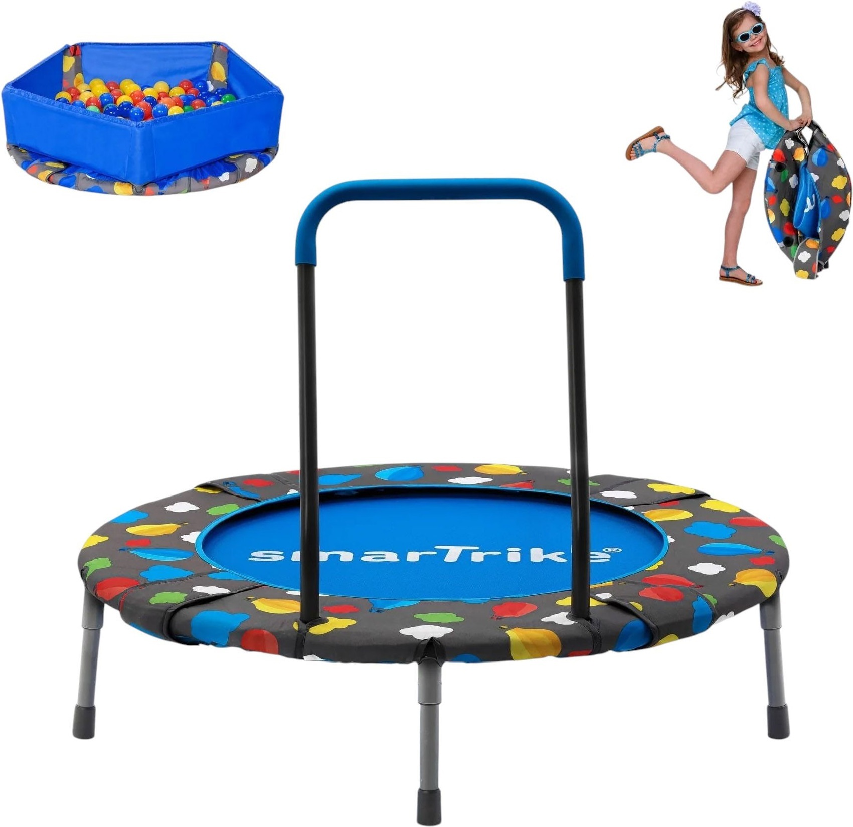 Батут 3в1 smarTrike Trampoline (с держателем и бассейном с шариками) (9200000) фото 2