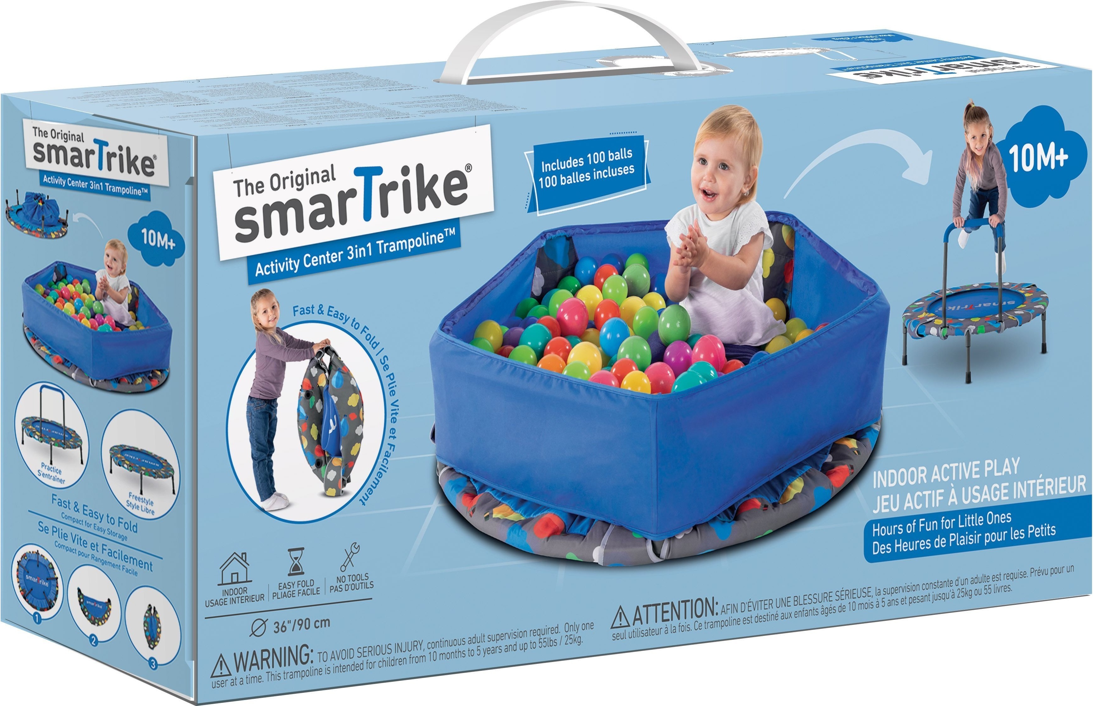 Батут 3в1 smarTrike Trampoline (с держателем и бассейном с шариками) (9200000) фото 5