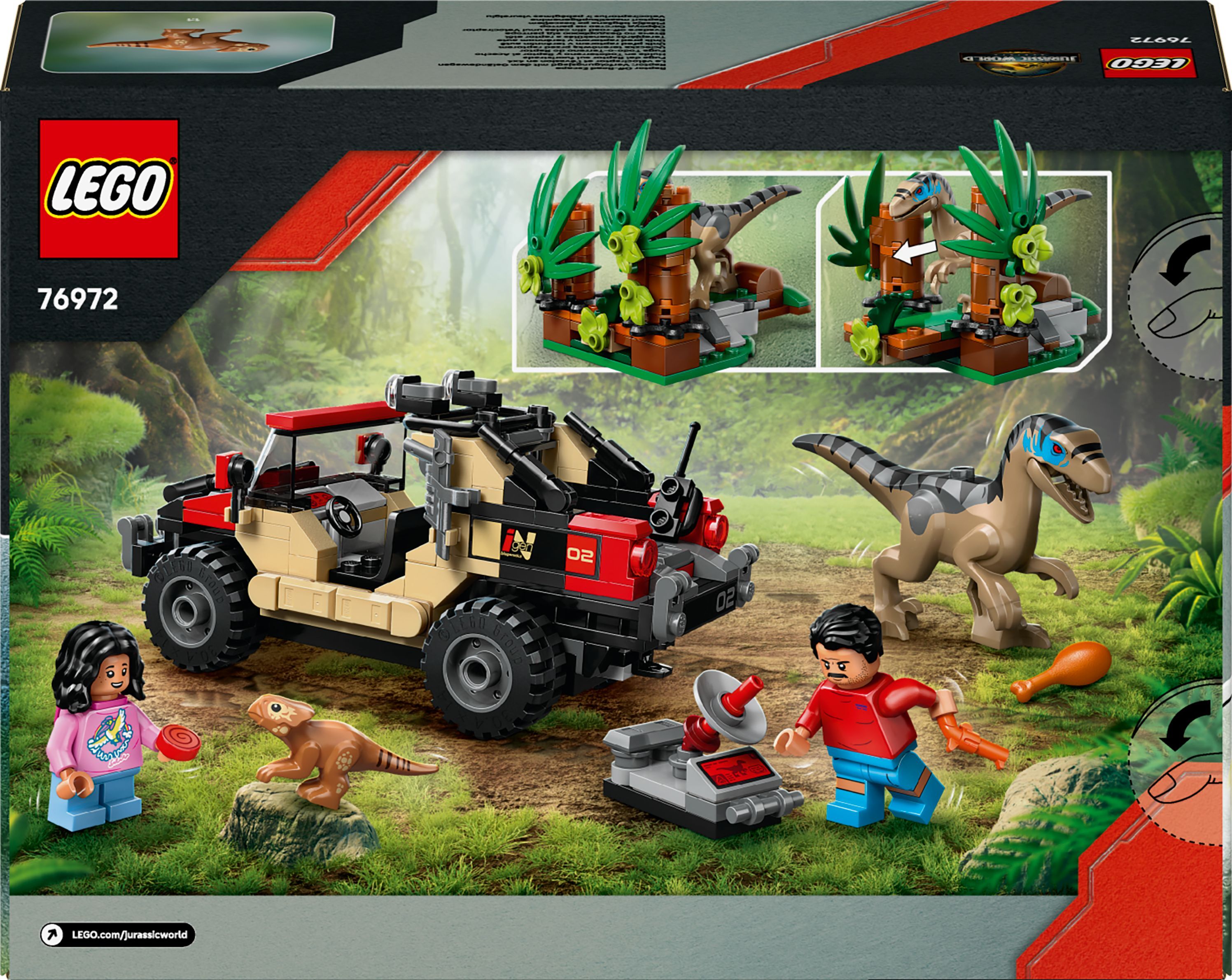 LEGO 76972 Jurassic World Побег по бездорожью от раптора фото 10