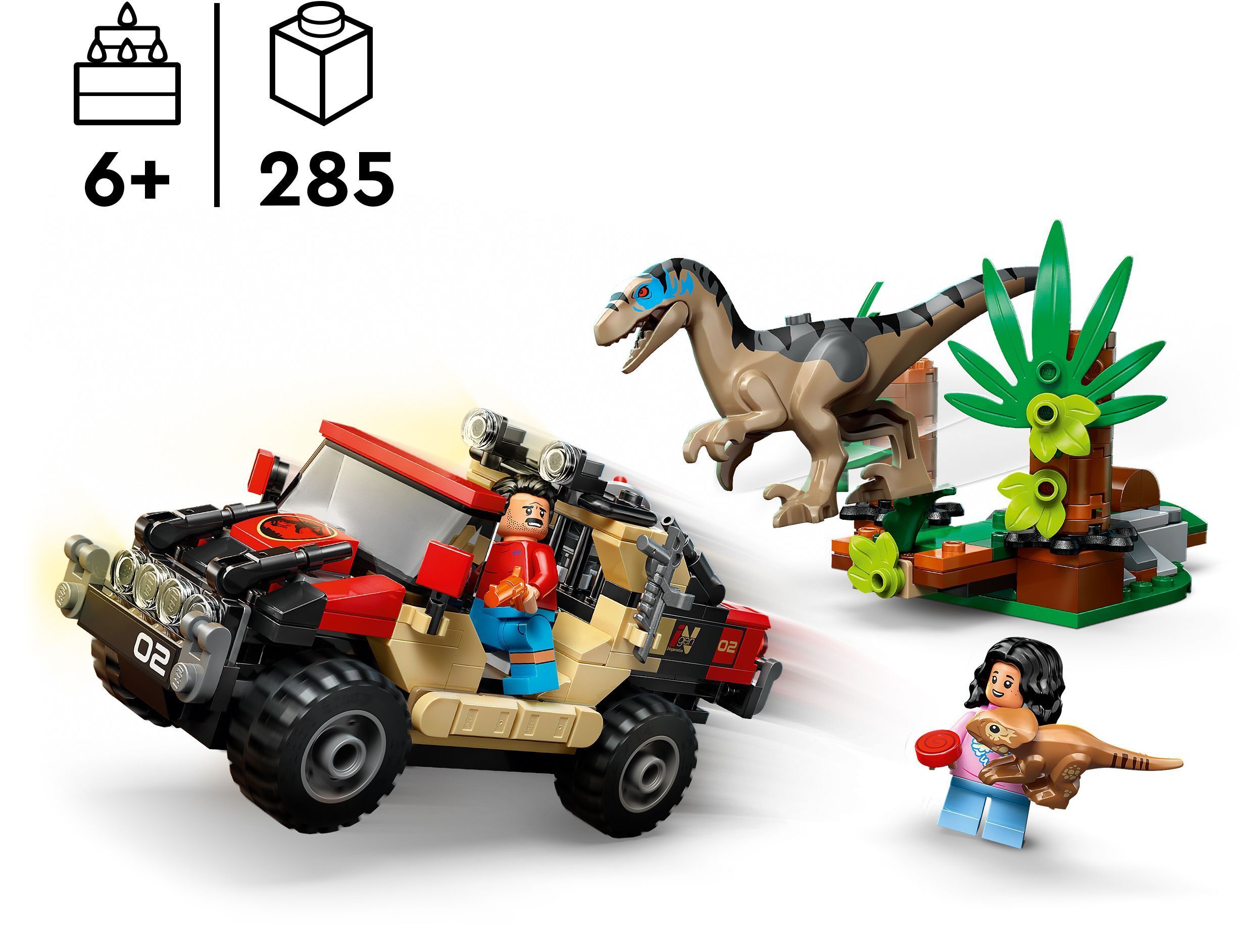 LEGO 76972 Jurassic World Побег по бездорожью от раптора фото 2