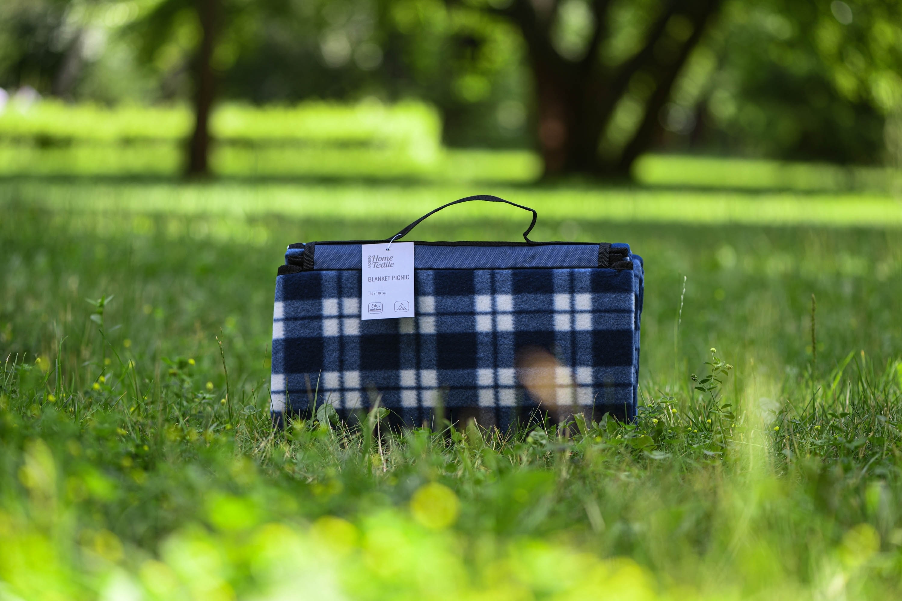 Плед ARDESTO Picnic 130х170см, 100% полиэстер, клеточка синий (ART0916BC) фото 3