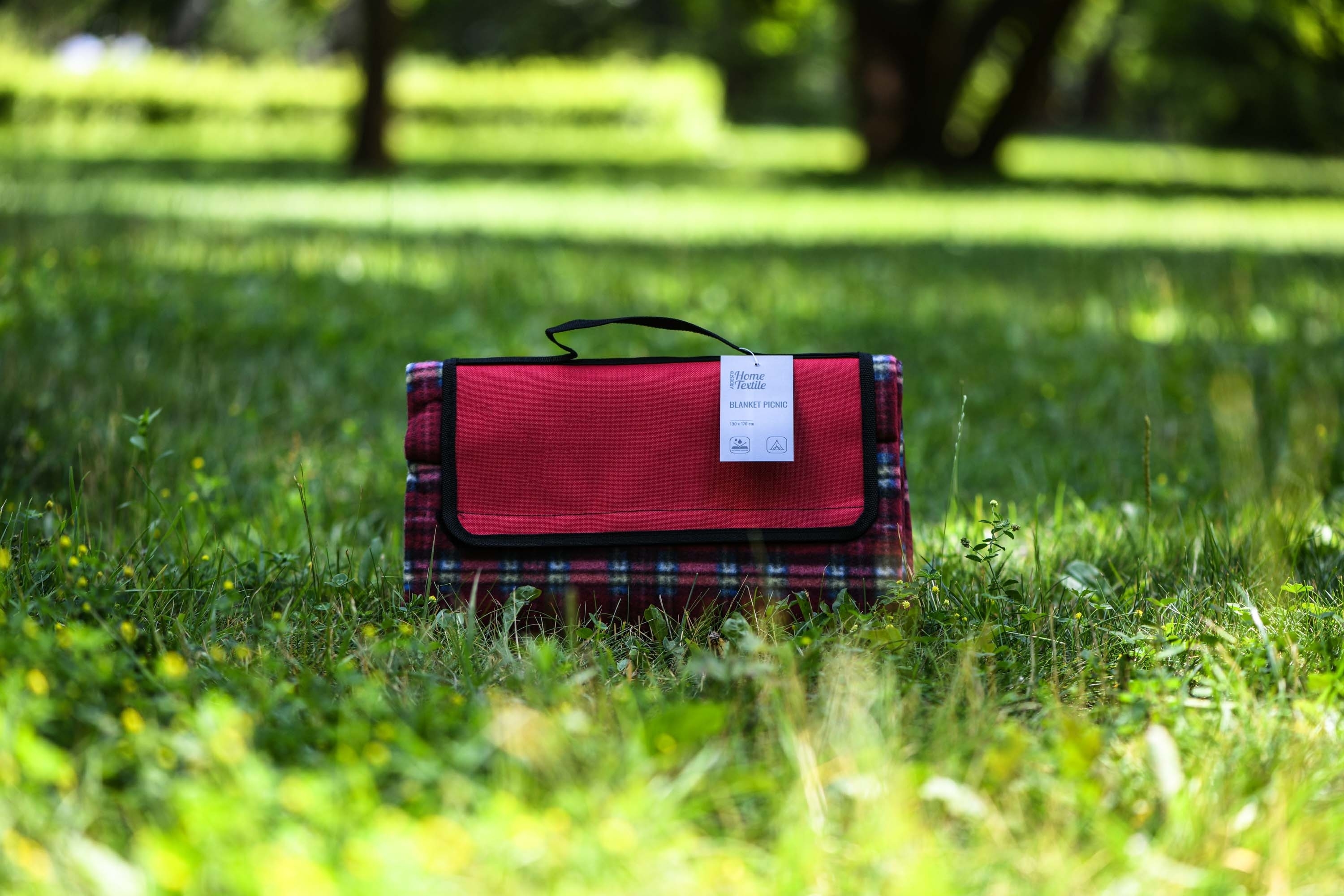 Плед ARDESTO Picnic 130х170см, 100% полиэстер, ячейка красная (ART0916RC) фото 11