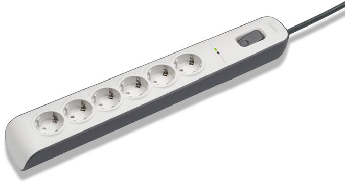 Мережевий фільтр Belkin 6хТип F, 3x1.5мм кв, 16А,2м, White (BSV603VF2M-V2)фото4