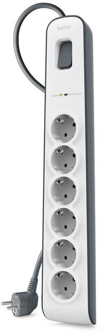 Мережевий фільтр Belkin 6хТип F, 3x1.5мм кв, 16А,2м, White (BSV603VF2M-V2)фото5