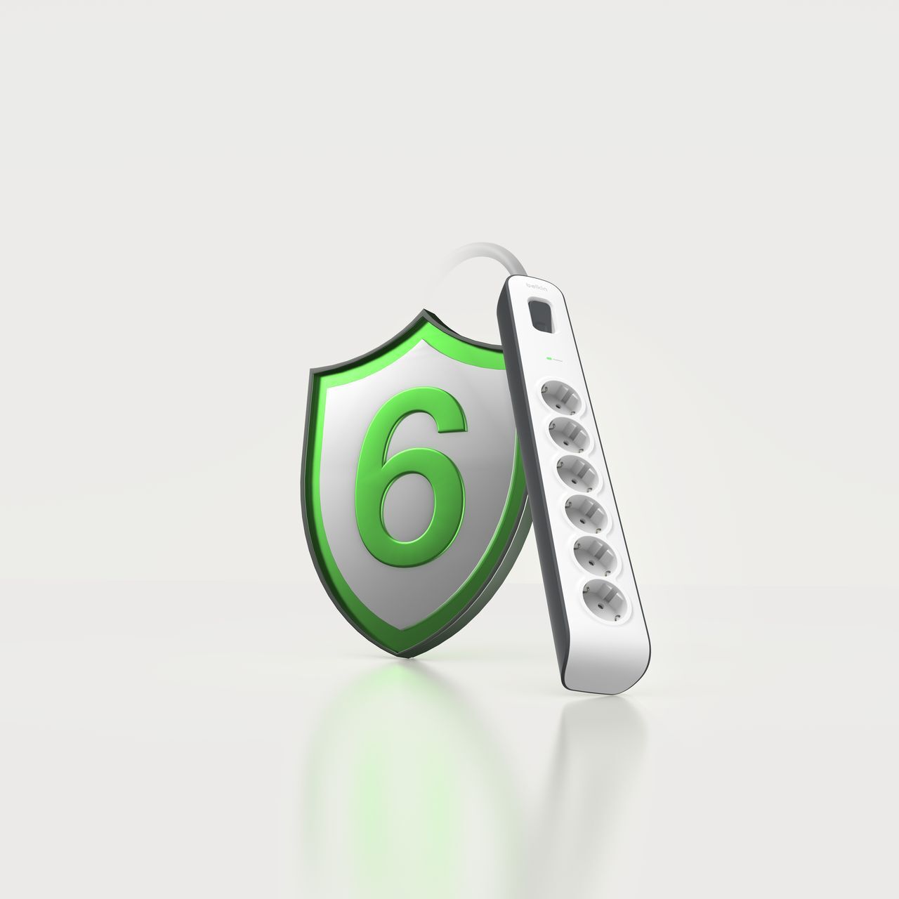 Мережевий фільтр Belkin 6хТип F, 3x1.5мм кв, 16А,2м, White (BSV603VF2M-V2)фото