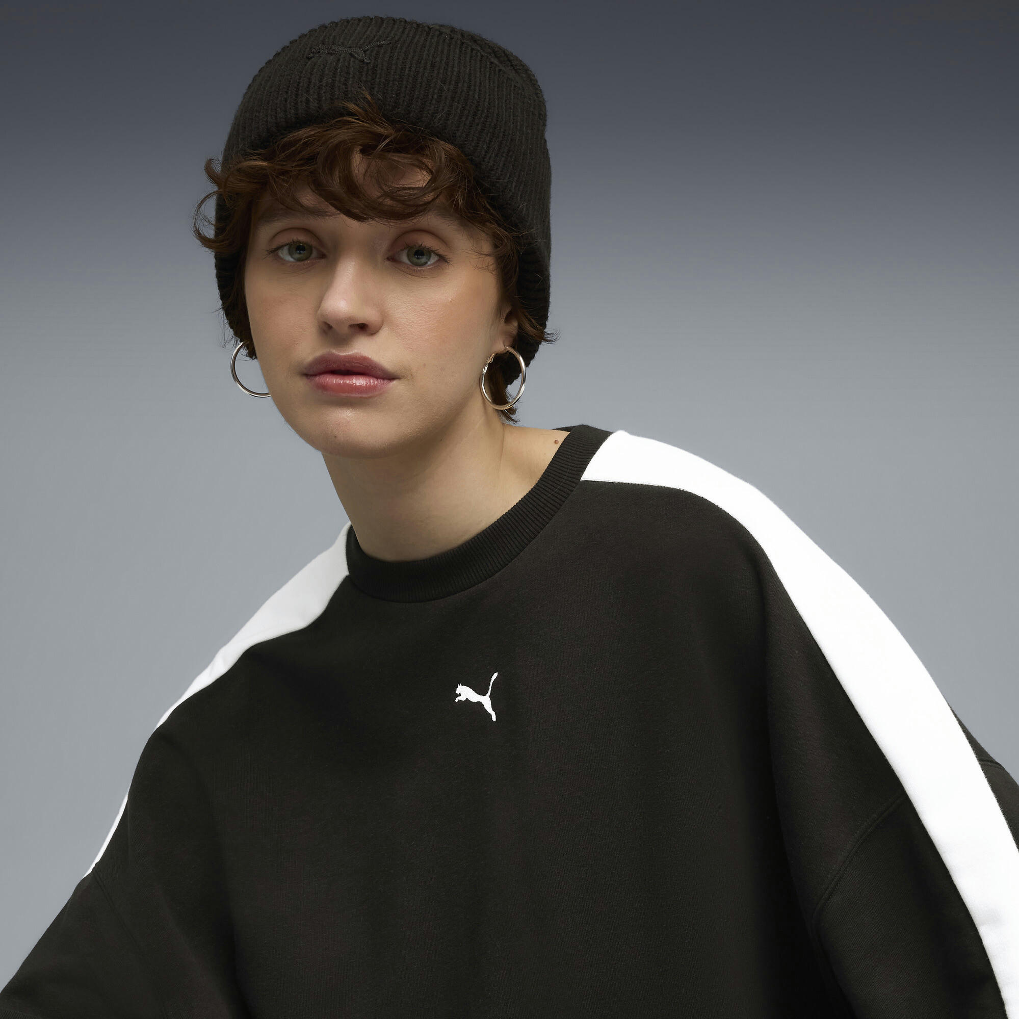 Шапка Puma Wardrobe Ess Chunky Mid Crown Beanie 026408-01 чорнафото4