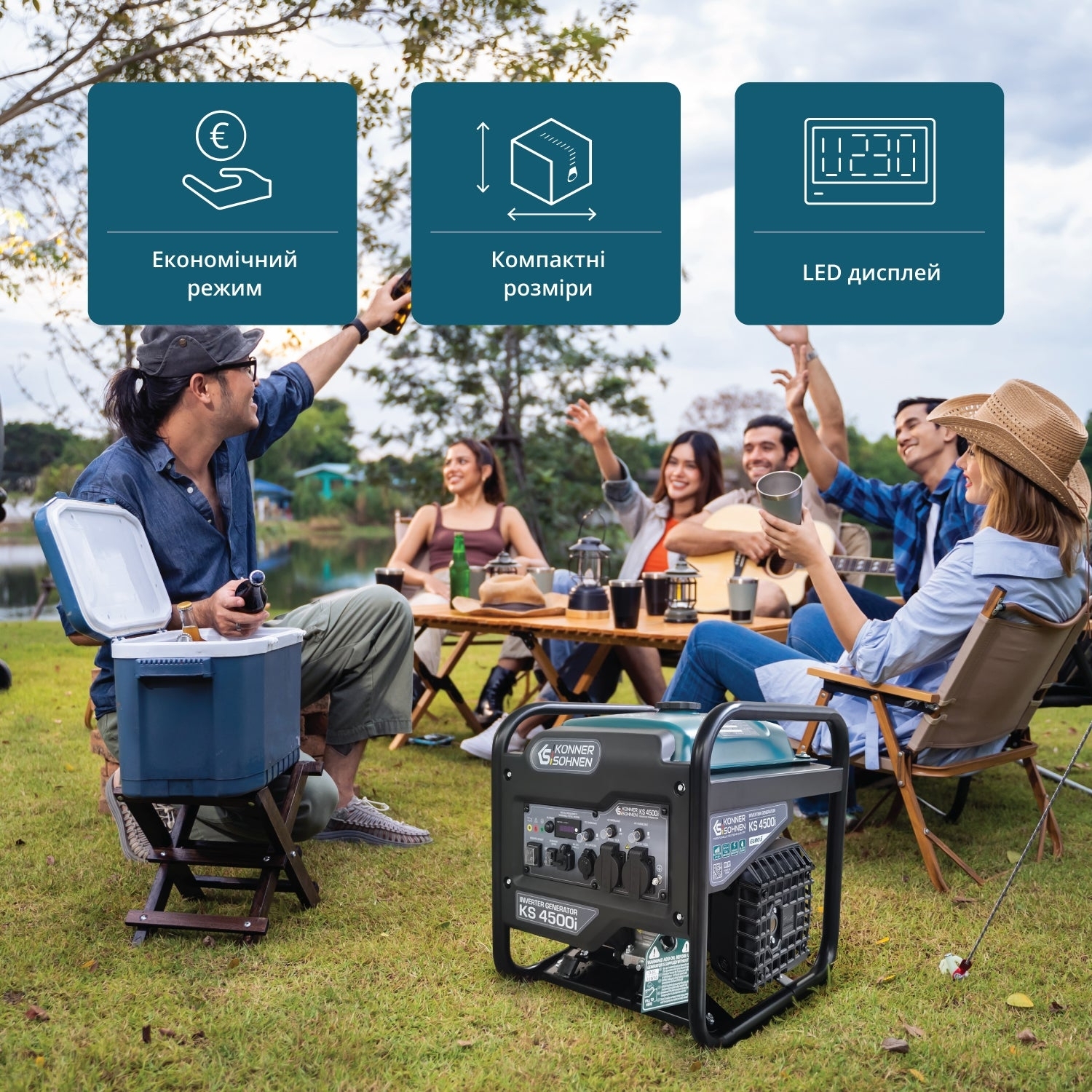 Генератор бензиновий інверторний Konner&amp;Sohnen KS 4500i, 230В, 4.5кВт (KS4500I)фото