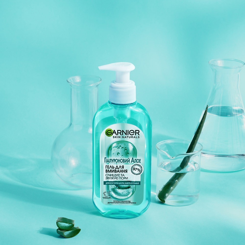 Гіалуроновий алое-гель для вмивання Garnier Skin Naturals 200 млфото3