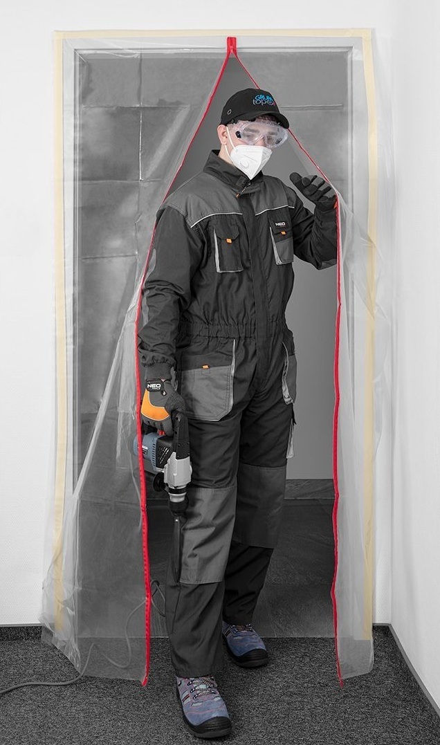 Пылезащитная шторка Neo Tools с замком I, 1210x2140мм (49-801) фото