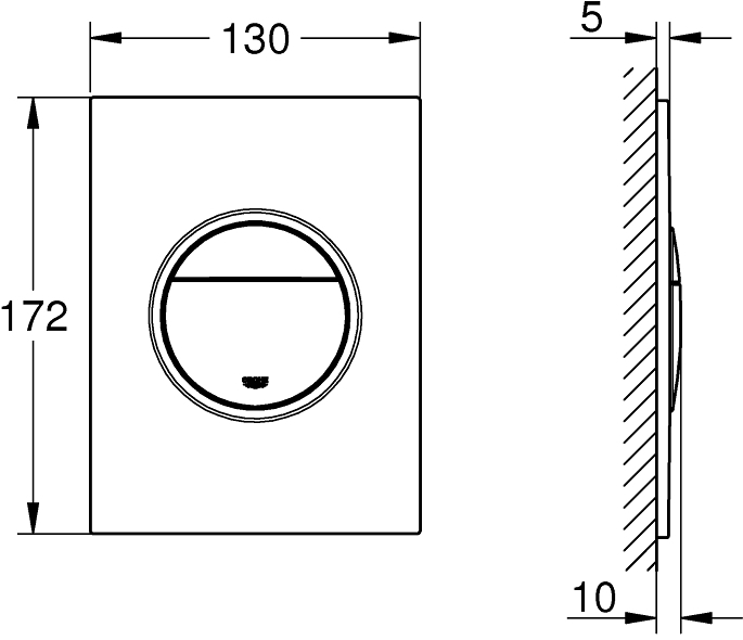 Кнопка для змиву Grohe Nova Cosmopolitan S, хром (37601000)фото2