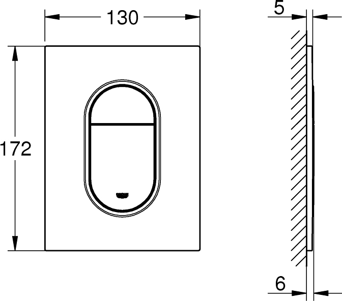 Кнопка для змиву Grohe Arena Cosmopolitan S, біла (37624SH0)фото
