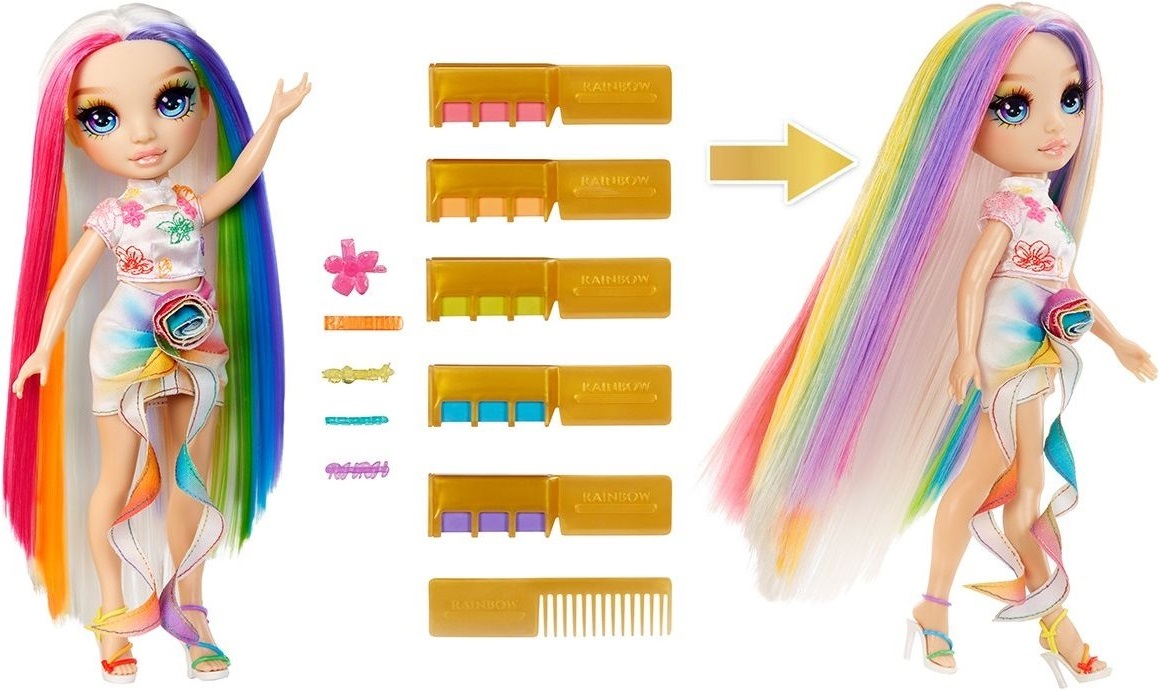 Игровой набор с куклой Rainbow High серии "Мел для волос и стиль" – Амая (526780) фото 