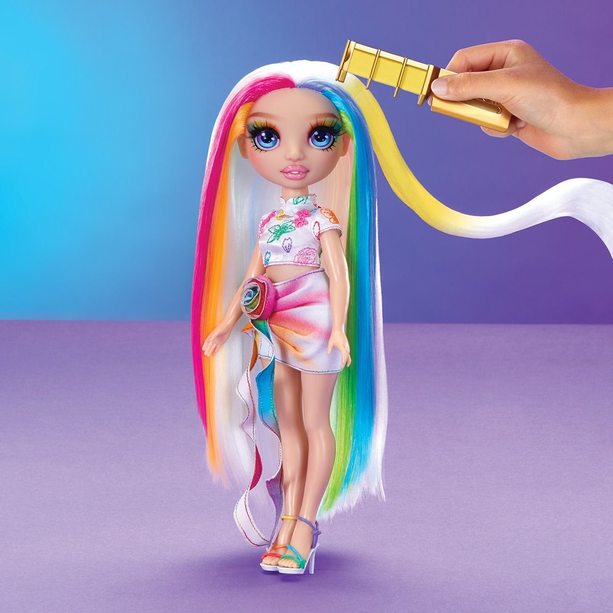 Игровой набор с куклой Rainbow High серии "Мел для волос и стиль" – Амая (526780) фото 