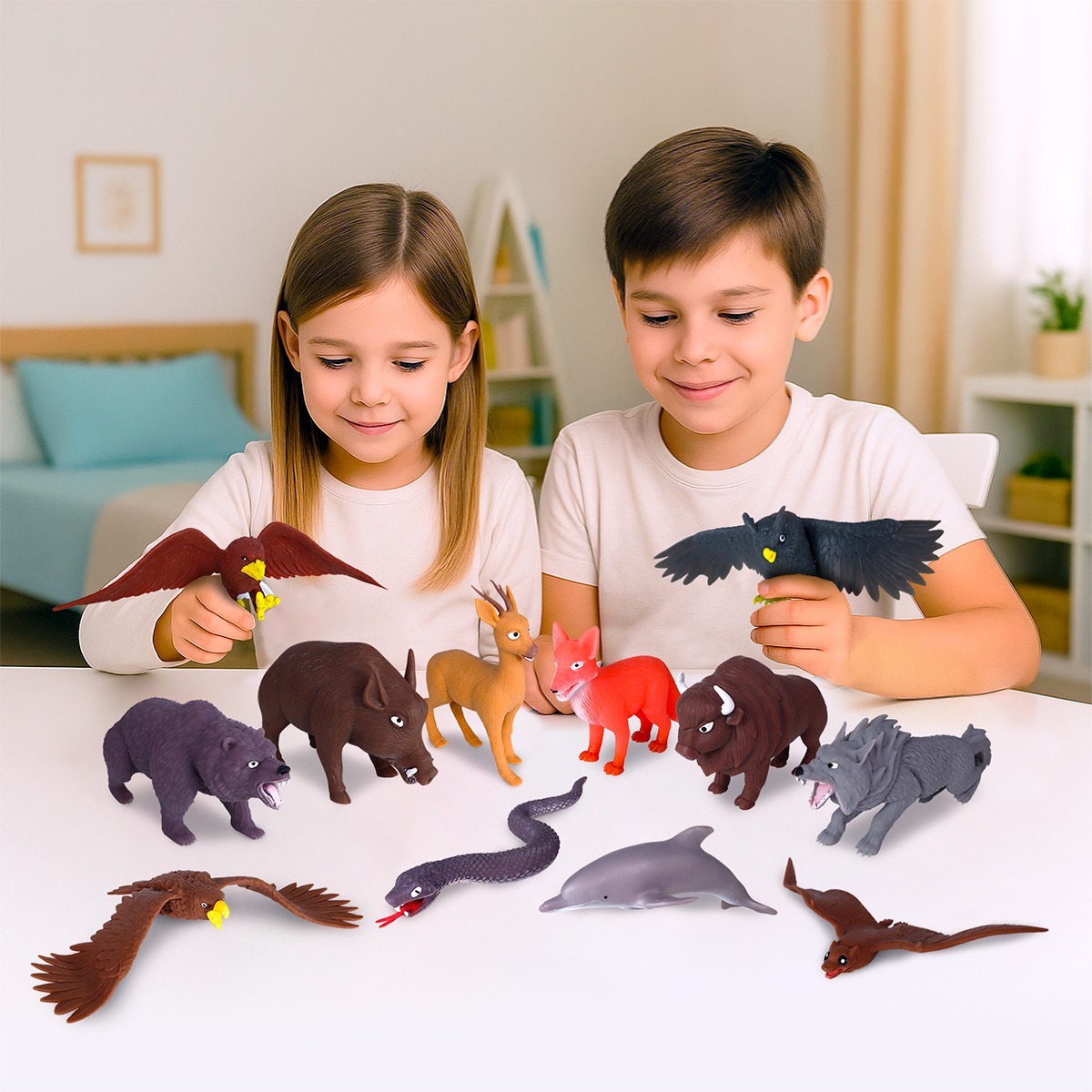 Стретч-игрушка в виде животного – ЖИВОТНЫЕ УКРАИНЫ (в диспл.) (1/CN25) фото