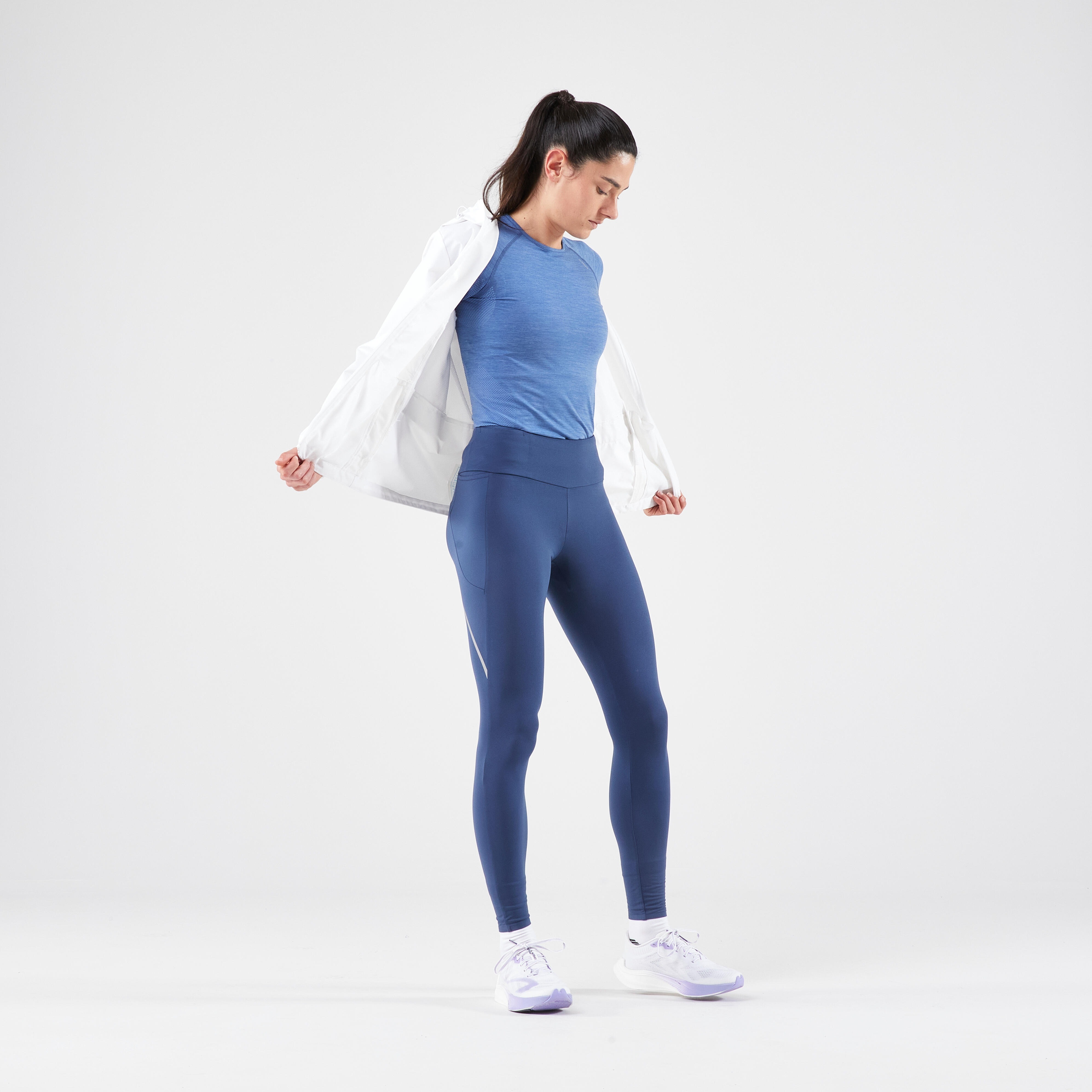 Дождевик женский для бега Kalenji Run Rain 100 8853513 2XL белый фото 7