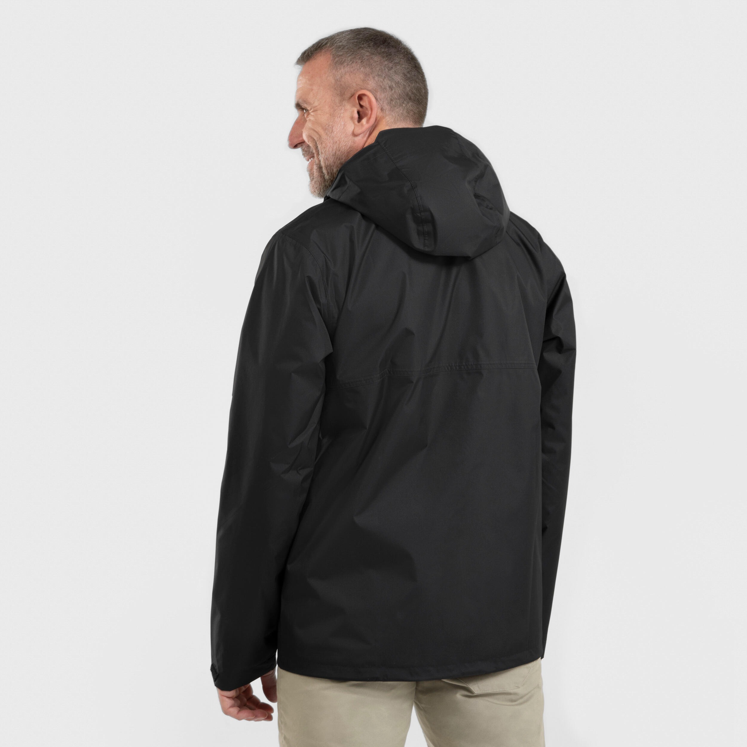 Дождевик мужской Quechua NH500 8796550 L/W34 L32 черный фото 