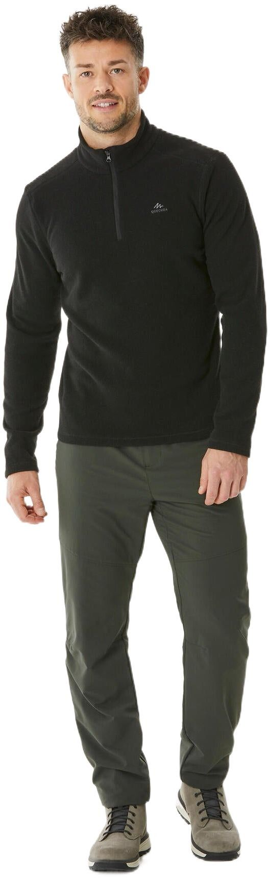 Кофта чоловіча чоловіча для гірського туризму Quechua MH100 966425 XS чорнафото