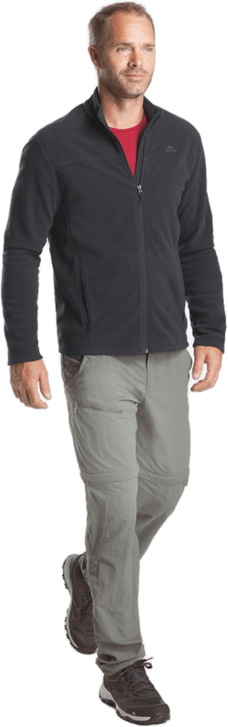 Кофта мужская для туризма Quechua MH120 8606098 XS черная фото 