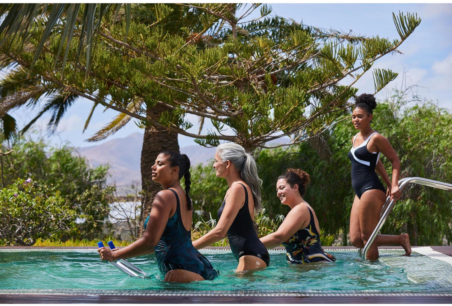 Купальник злитий для аквагімнастики Nabaiji Karli 8270507 44 чорнийфото9