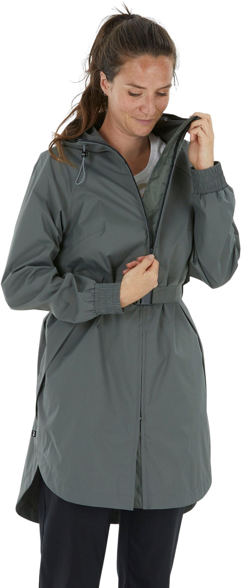 Дощовик жіночий Quechua Raincut Long водонепроникний 8589389 XS зеленийфото