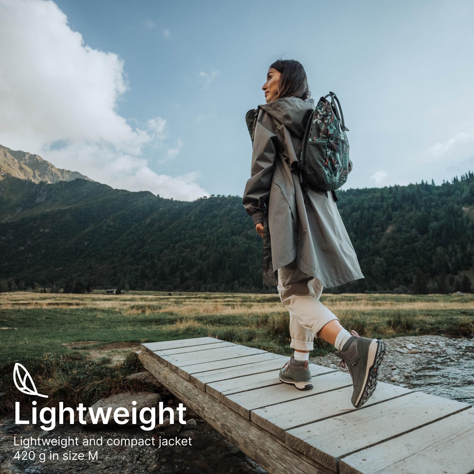 Дощовик жіночий Quechua Raincut Long водонепроникний 8589389 XXS зеленийфото