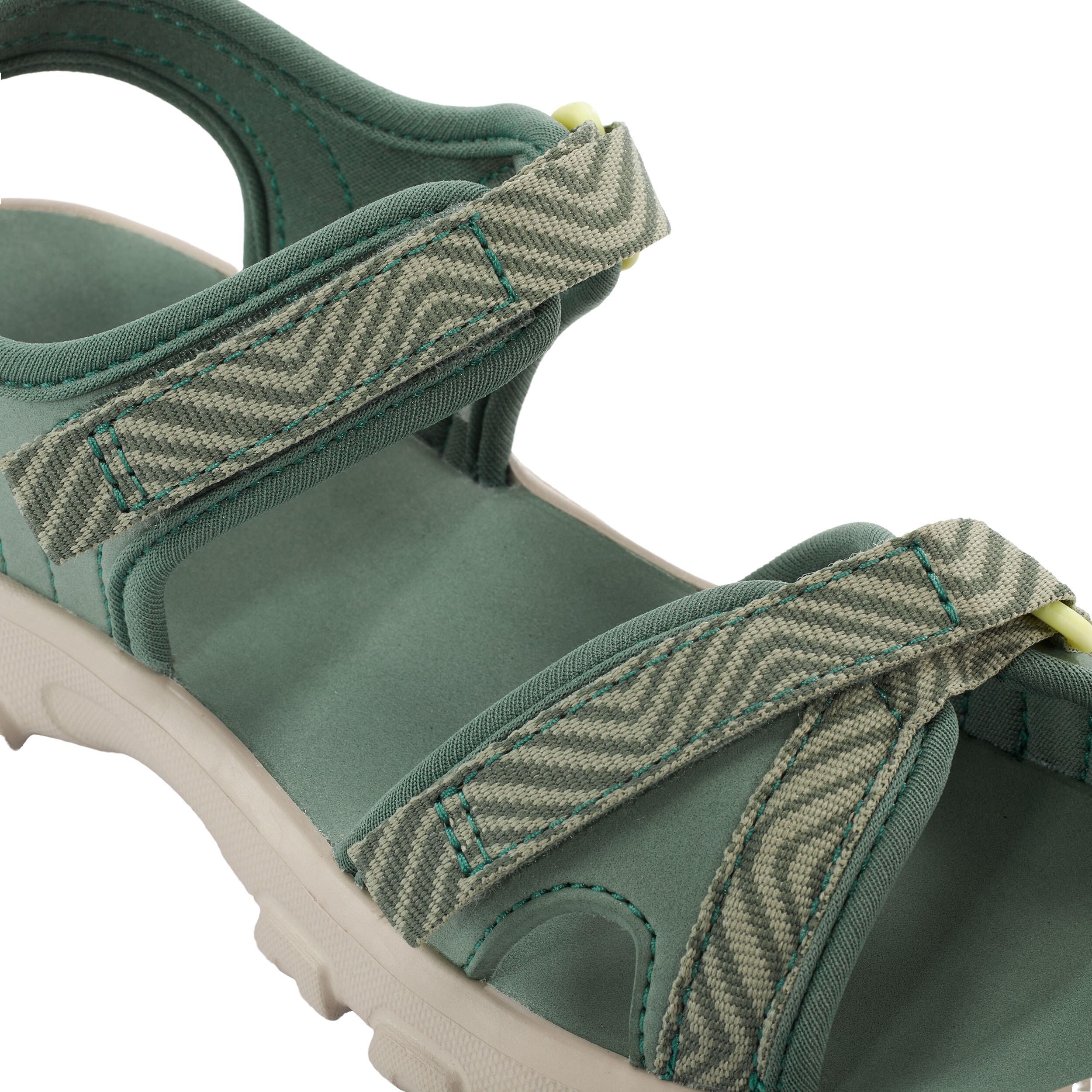 Сандали детские для туризма Quechua 100 8881620 36/37 зеленый/бежевый фото 