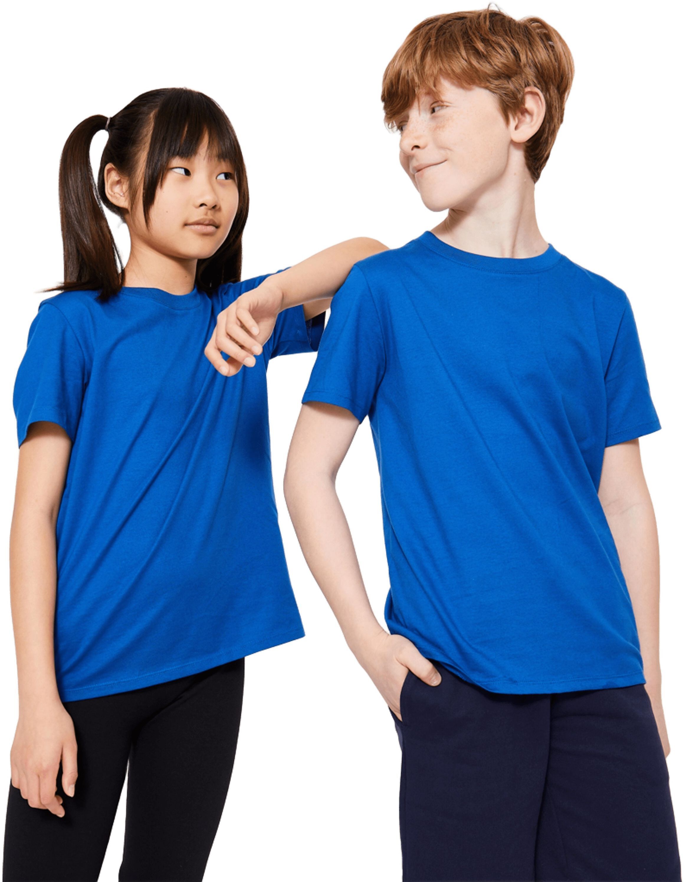 Футболка детская Domyos 500 8751825 5-6 лет (113-122 см) синяя фото 5