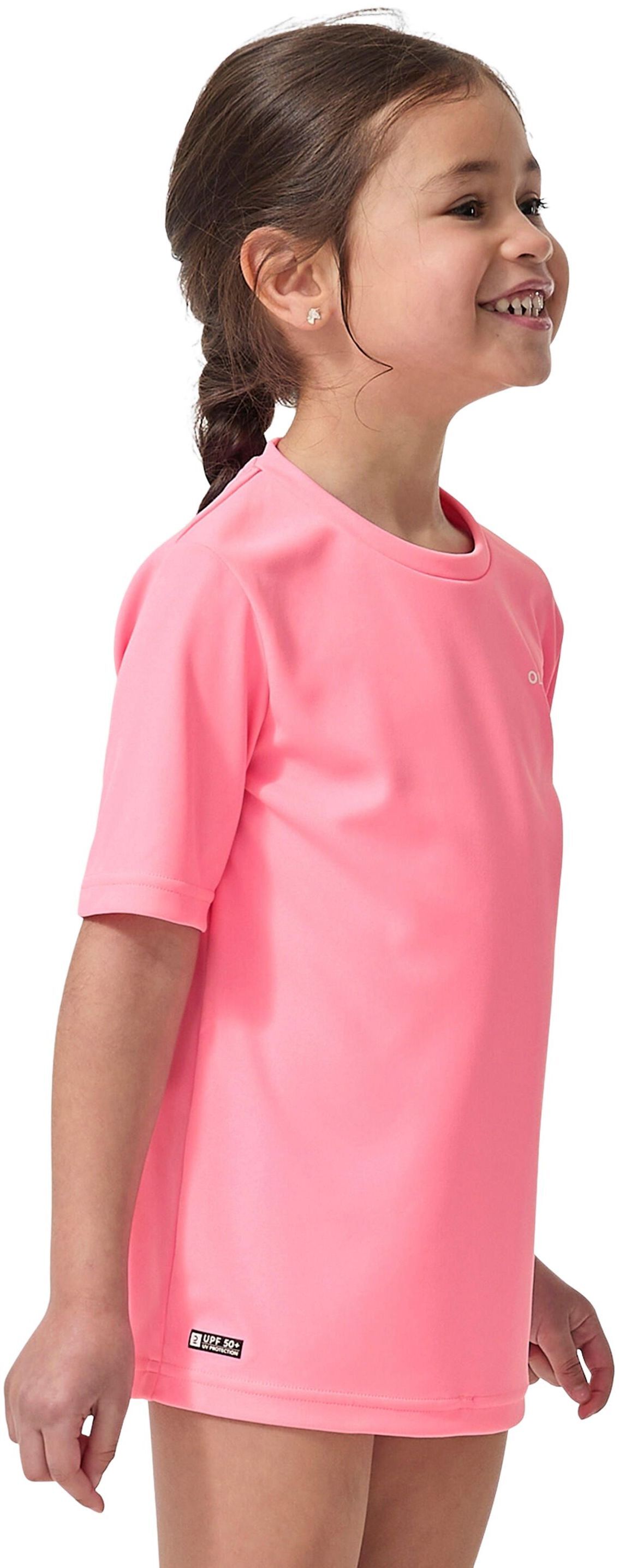 Футболка дитяча з УФ-захистом Olaian 100 8611588 7-8 р (123-130 см) рожевафото4