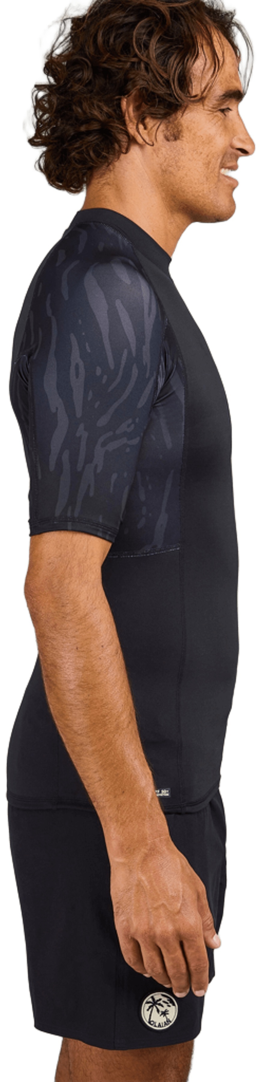 Футболка мужская для серфинга с УФ-защитой Olaian 500 8789652 2XL черная фото 3