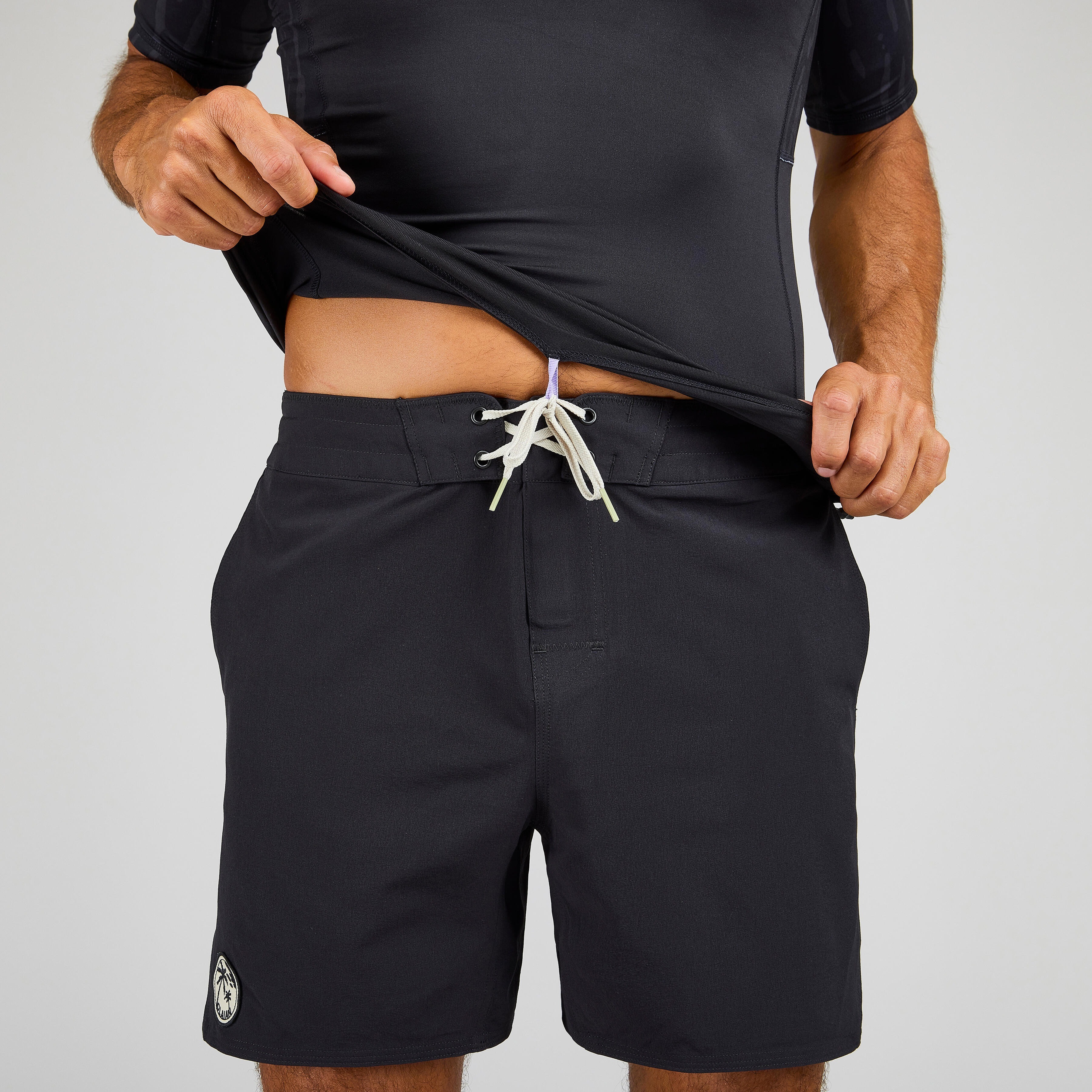 Футболка чоловіча для серфінгу з УФ-захистом Olaian 500 8789652 M чорнафото