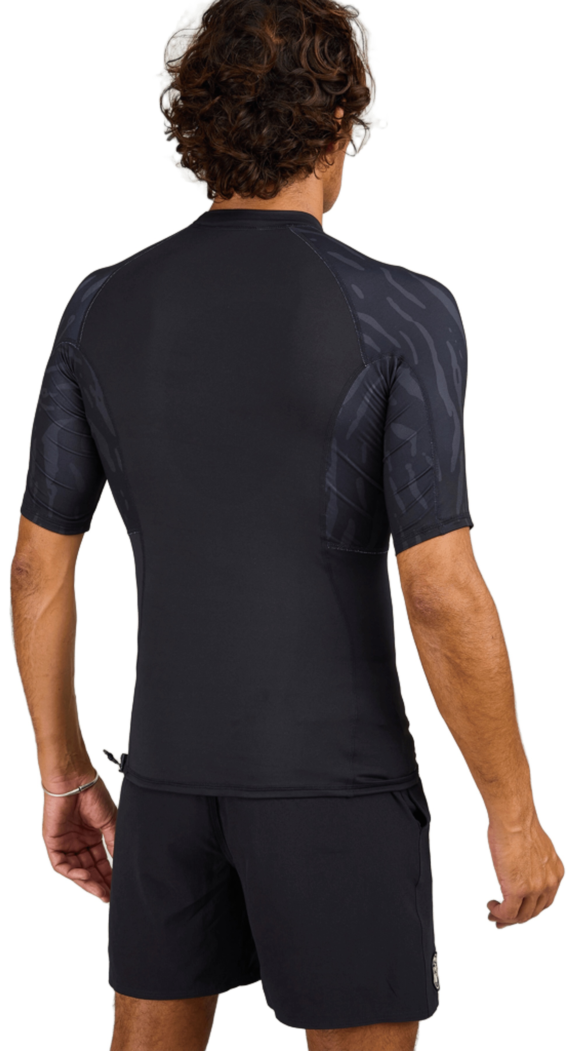 Футболка чоловіча для серфінгу з УФ-захистом Olaian 500 8789652 XL чорнафото