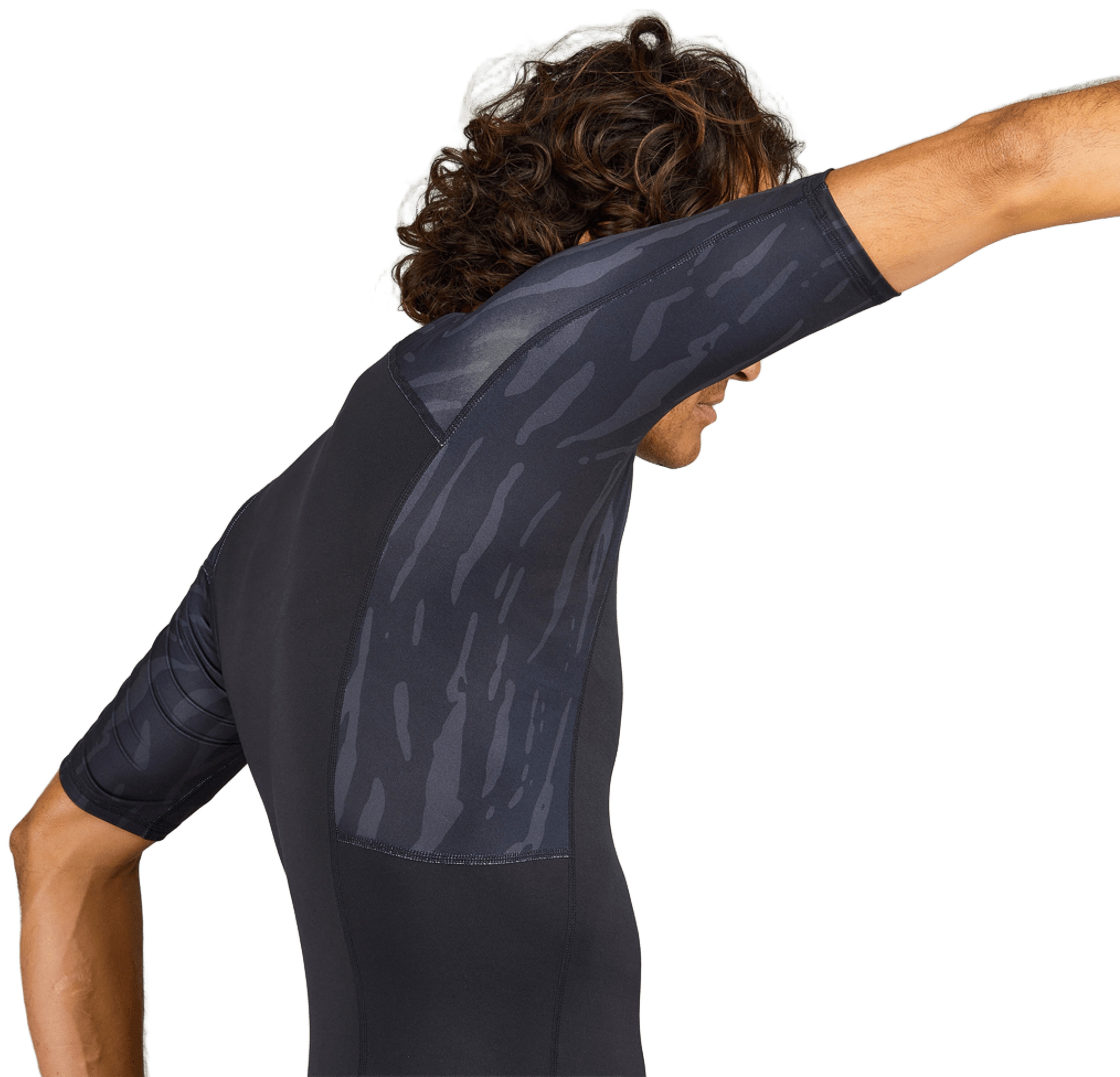 Футболка чоловіча для серфінгу з УФ-захистом Olaian 500 8789652 XL чорнафото