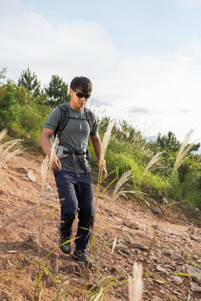 Футболка чоловіча для туризму Quechua MH100 8785189 L зеленафото7