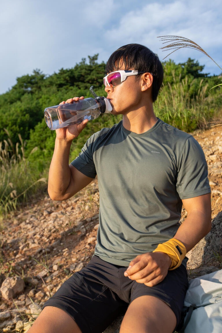 Футболка чоловіча для туризму Quechua MH100 8785189 L зеленафото6